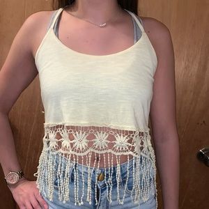 Ocean Drive festival style cropped tank